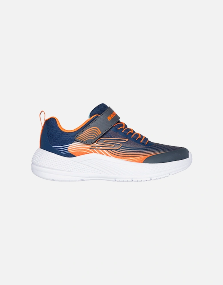 Boys' Microspec Advance Lightweight Gore & Strap Sneaker Navy/Orange