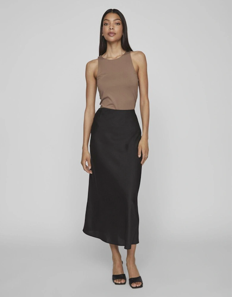 Women's High Waist Maxi Skirt Black