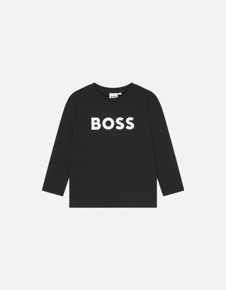 Black Logo Long Sleeve T-Shirt