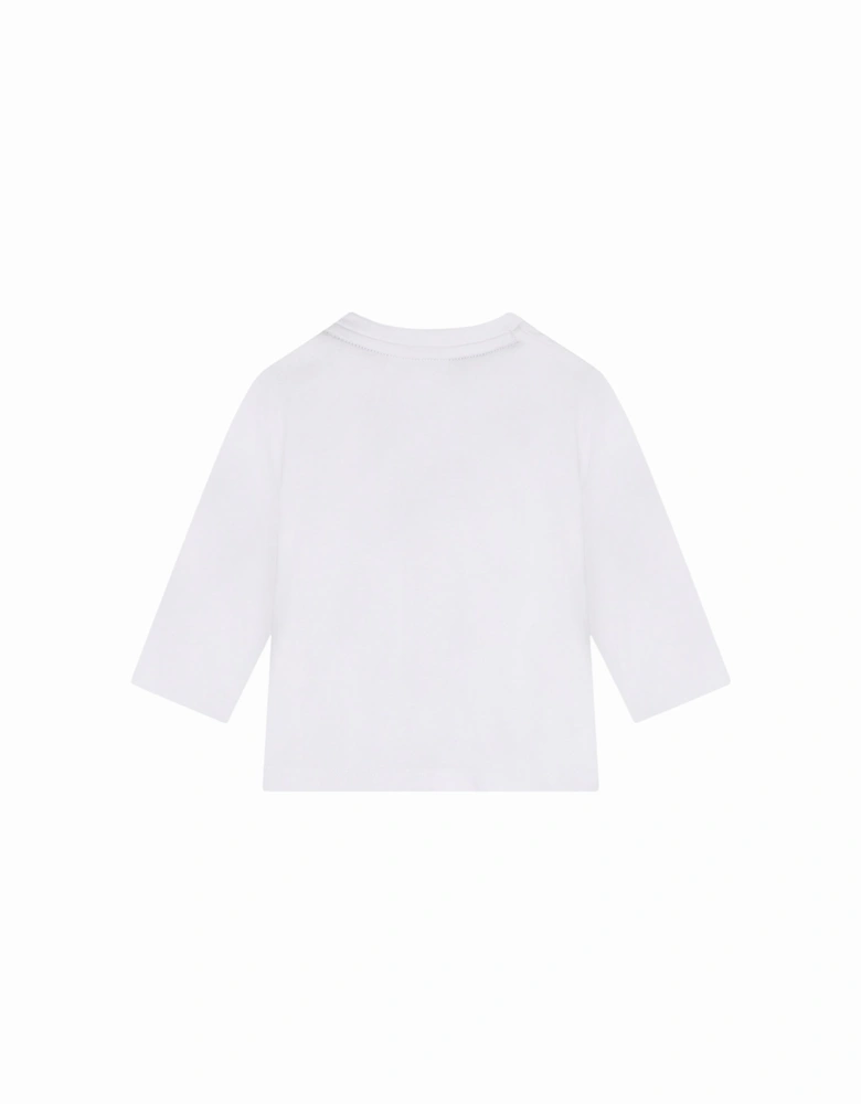 White Logo Long Sleeve T-Shirt