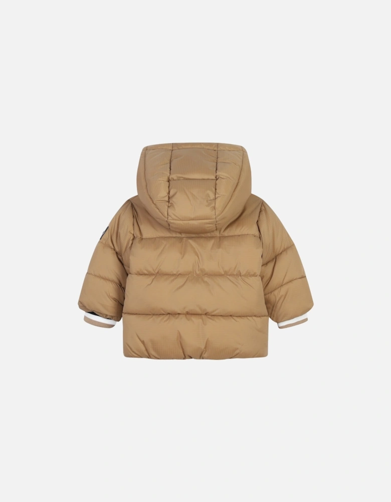 Tan Logo Padded Coat