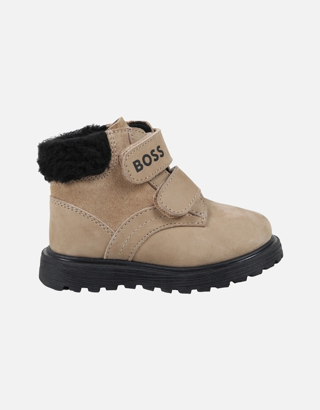 Tan Logo Suede Boots