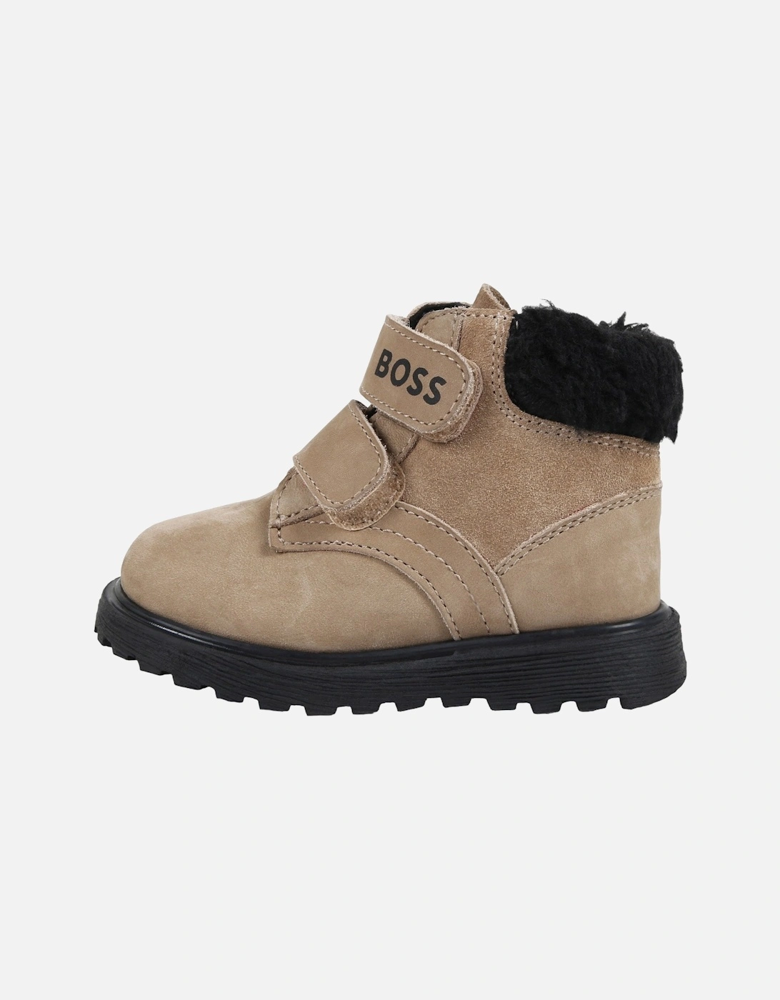 Tan Logo Suede Boots