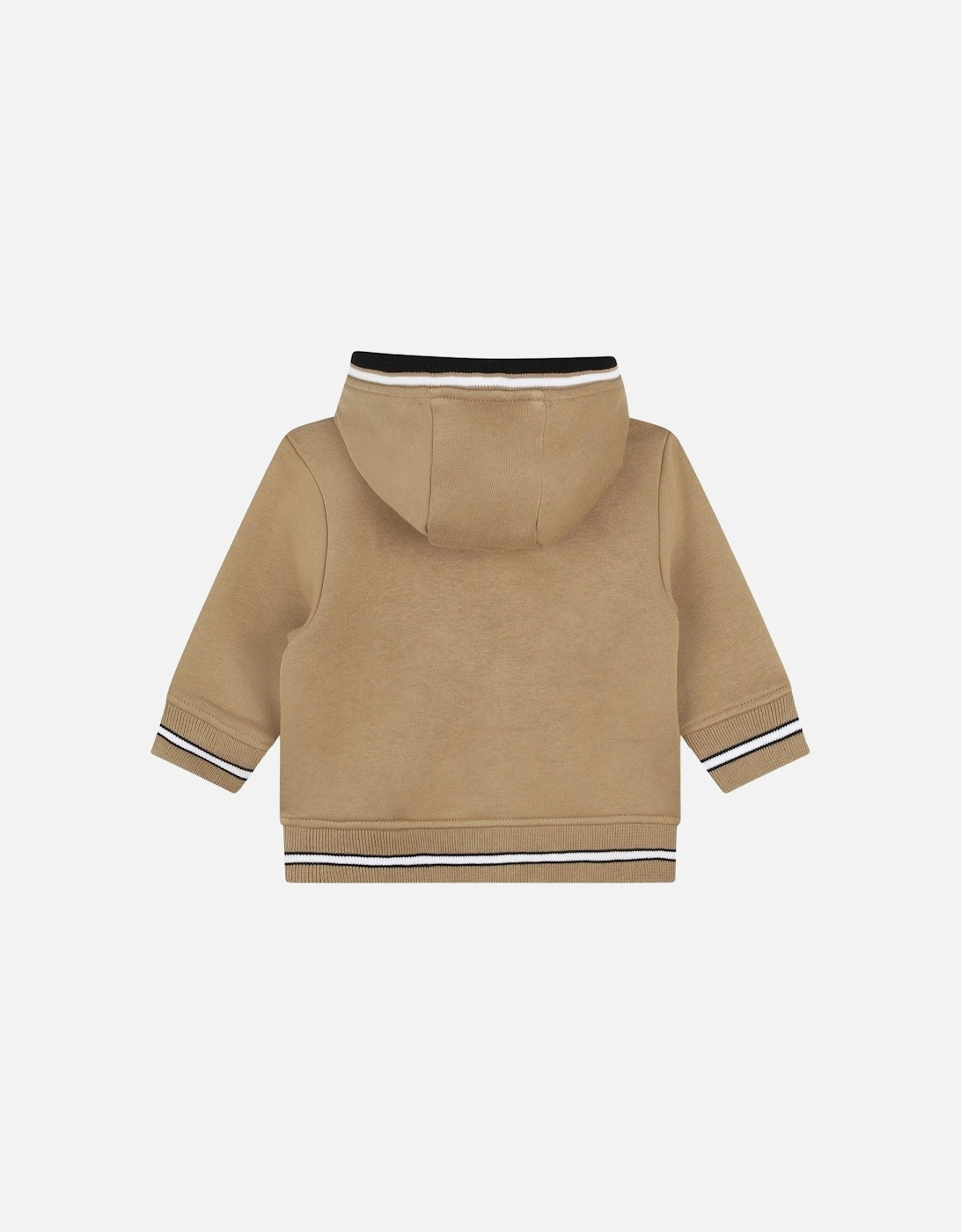 Tan Logo Zip Up Hoody