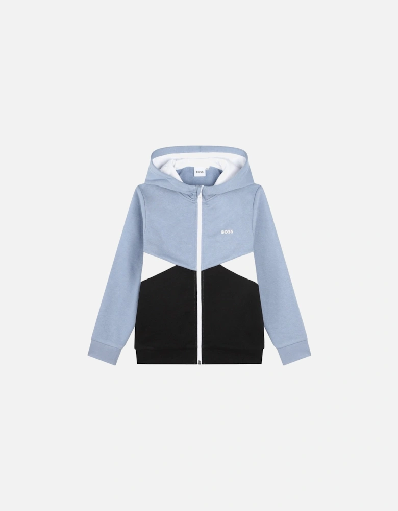 Blue and Black Zip Up Hoody