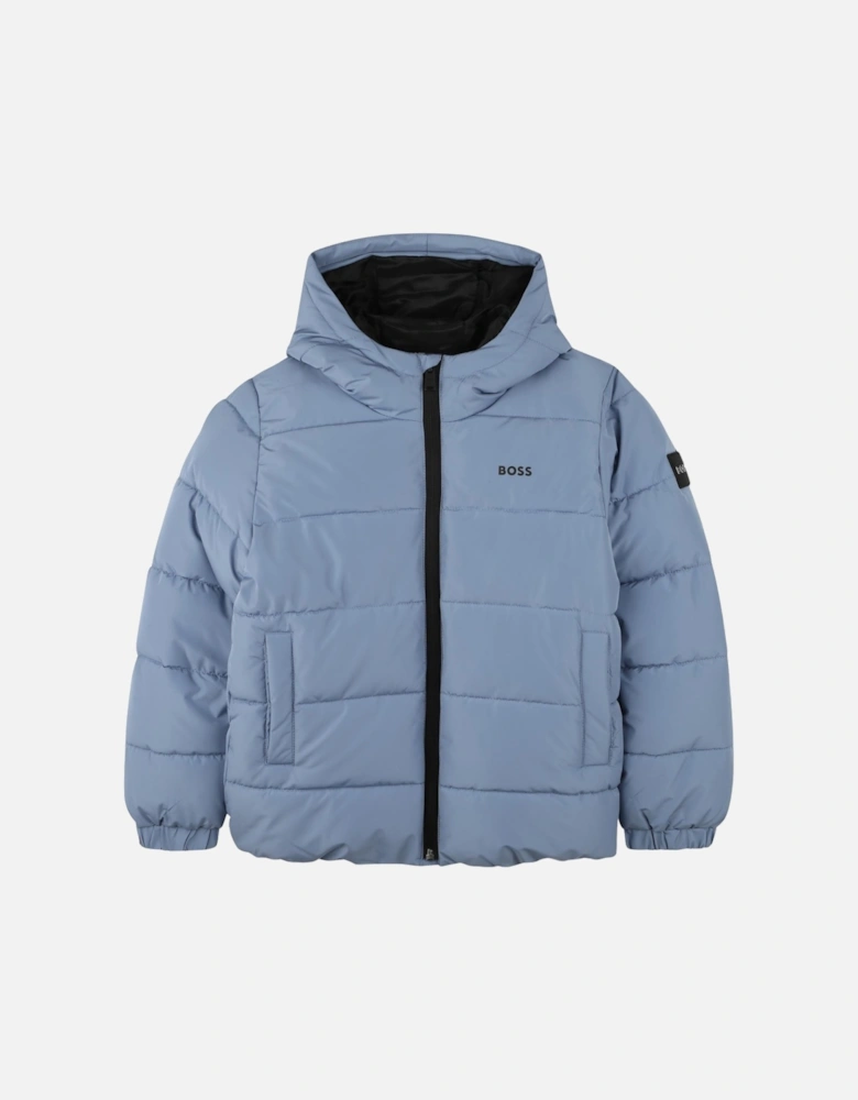 Blue Logo Padded Coat