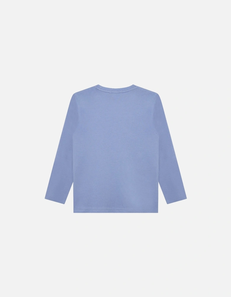 Blue Logo Long Sleeve T-Shirt