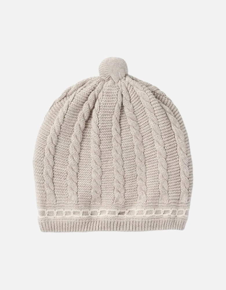 Beige Knit Hat