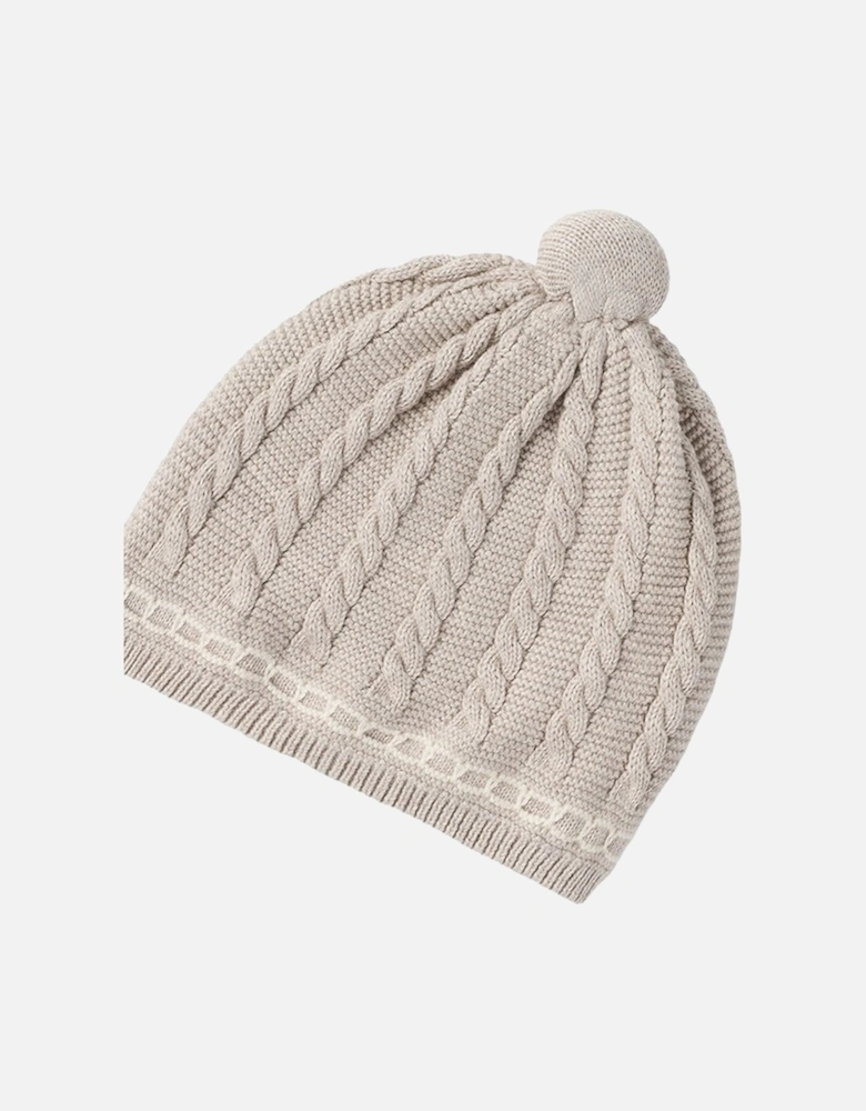 Beige Knit Hat