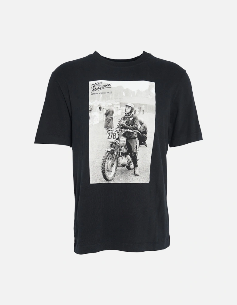 Steve McQueen Lucas Graphic Tee Black