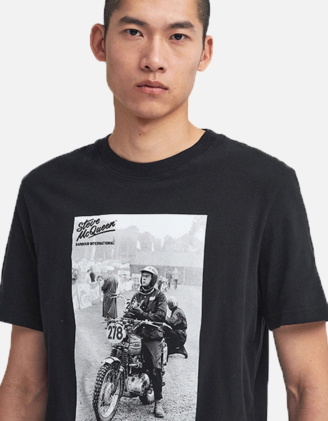 Steve McQueen Lucas Graphic Tee Black