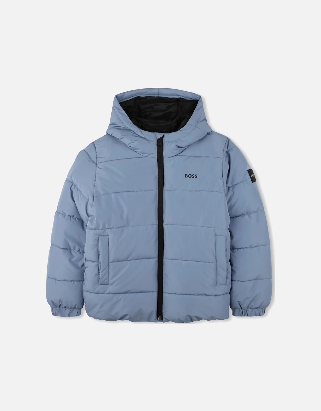 BOSS SLATE BLUE PUFFER JACKET J51237, 3 of 2