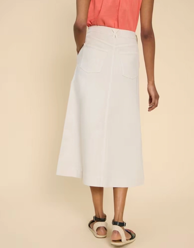 Women's Allie Denim Midi Skirt Light Natural