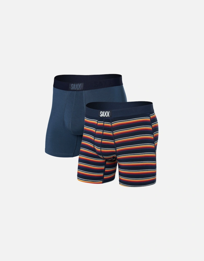 2-Pack Vibe Super Soft Boxer Briefs, Field Stripe / Navy