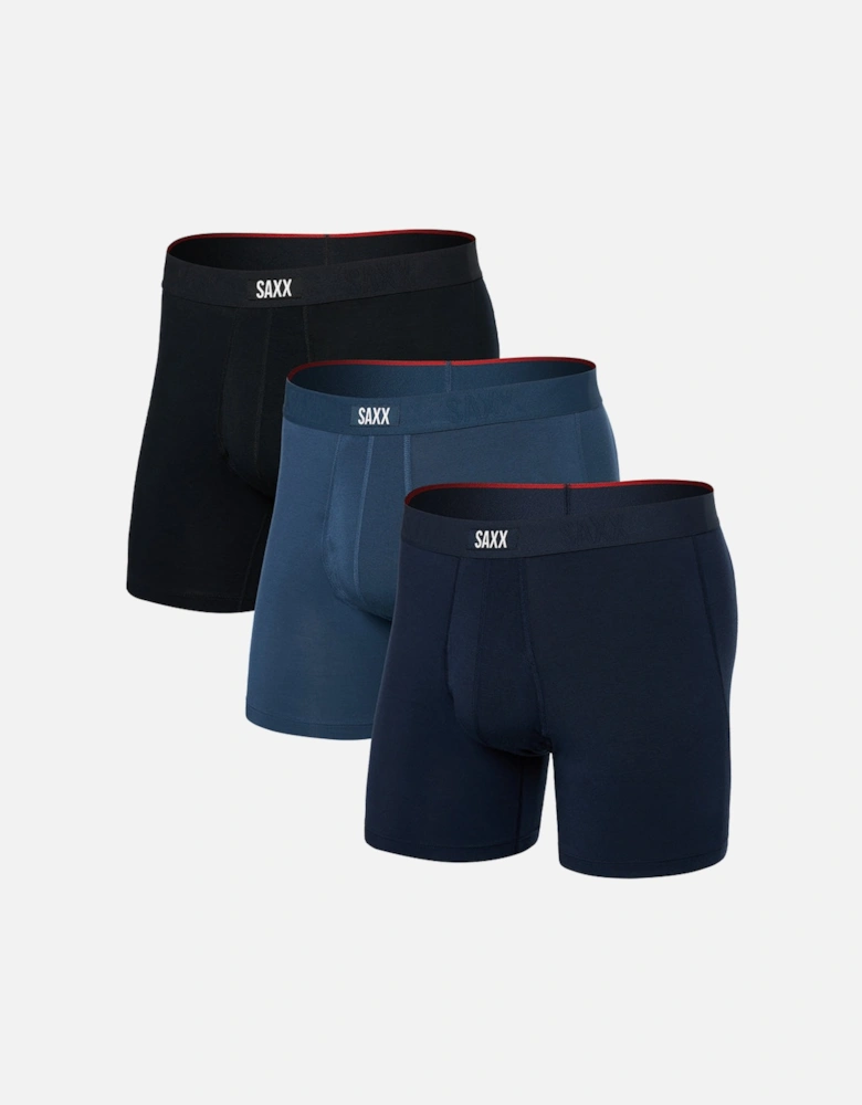 3-Pack Vibe Xtra Super Soft Boxer Briefs, Denim/Navy/Black
