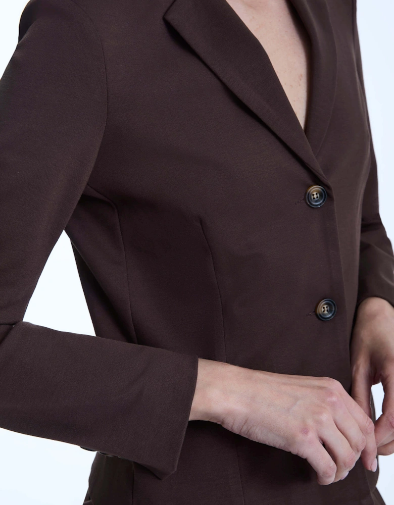 Brown Button Blaser