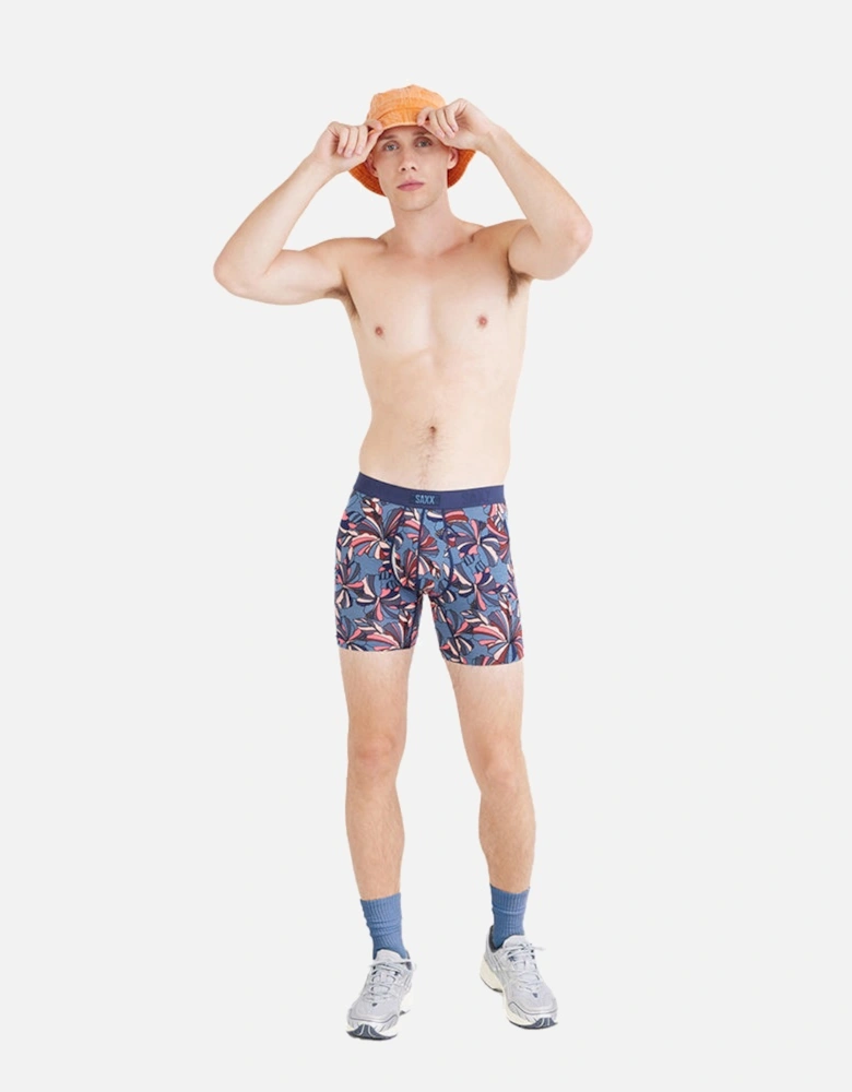 Vibe Xtra Super Soft Flower Pop Boxer Brief, Blue