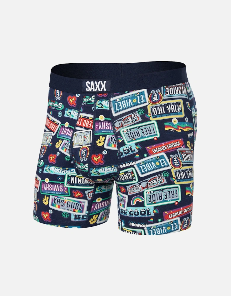 Ultra Super Soft Vanity Plates Boxer Brief, Blue