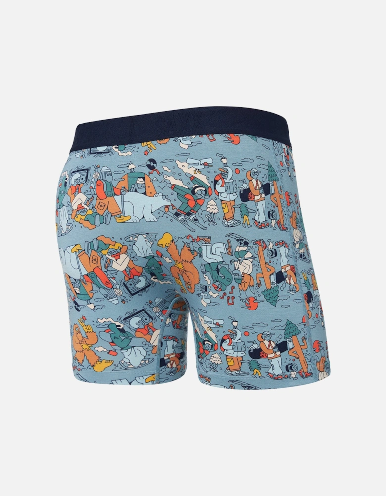 Vibe Super Soft Fresh Tracks Boxer Briefs, Desert Blue
