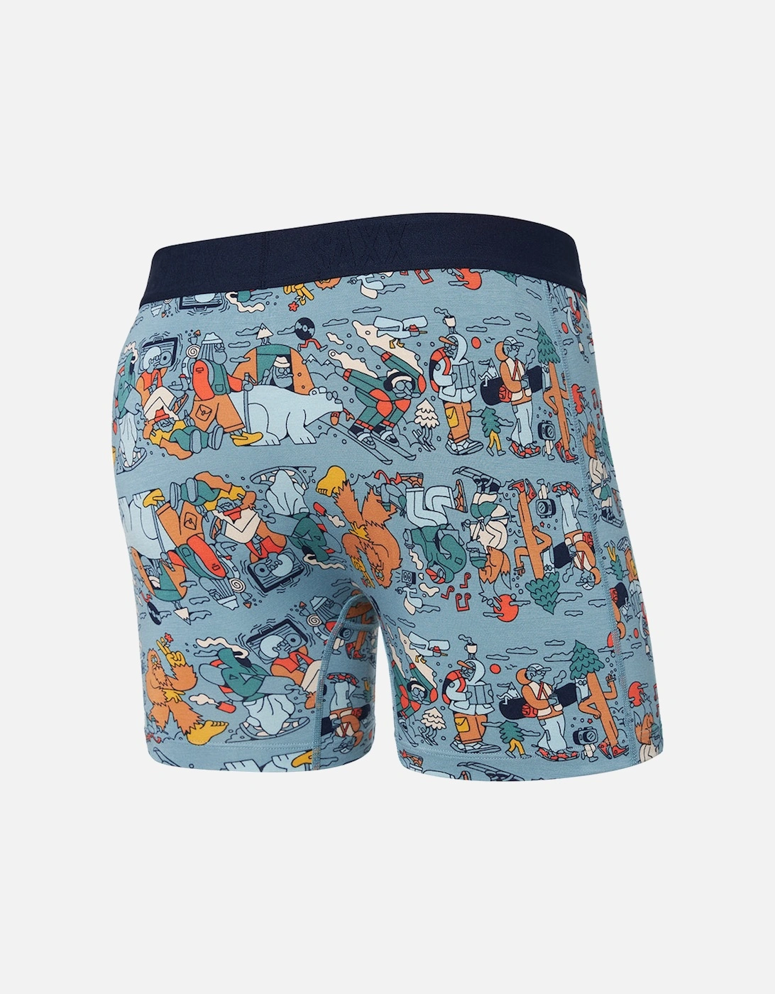 Vibe Super Soft Fresh Tracks Boxer Briefs, Desert Blue