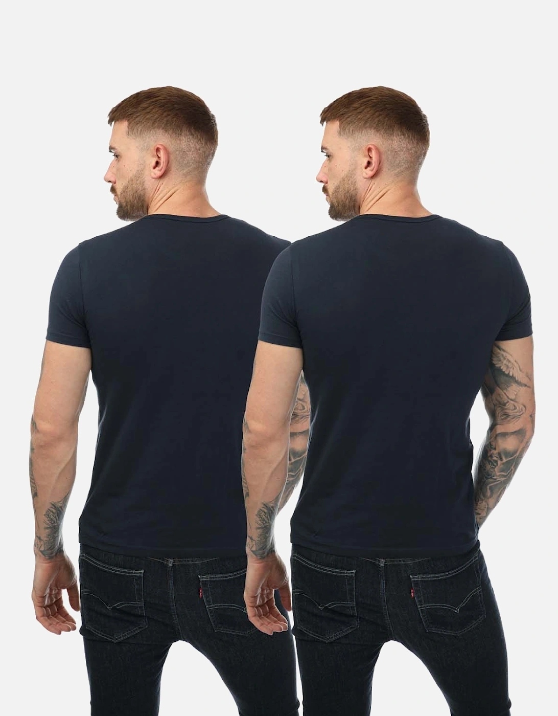 Mens 2 Pack Assorted Crew Neck T-Shirt