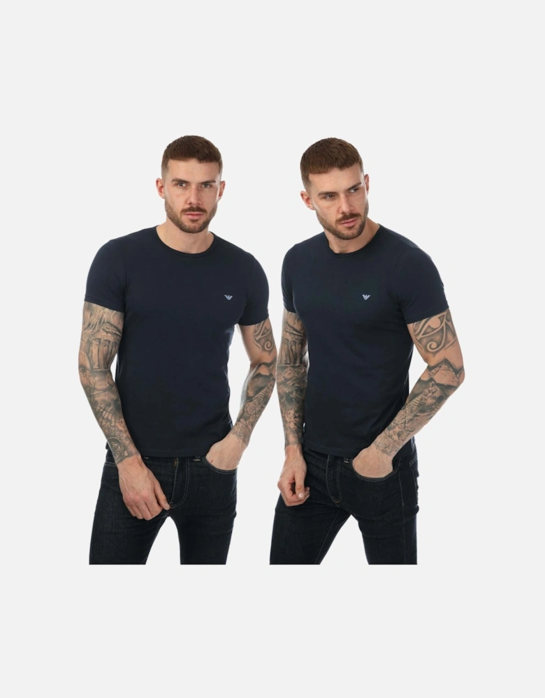 Mens 2 Pack Assorted Crew Neck T-Shirt