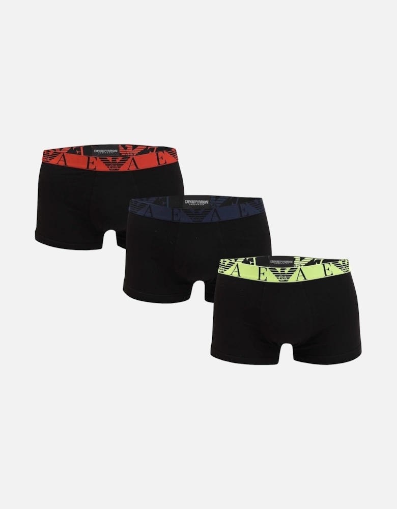 Mens 3 Pack Monogram Logo Boxer Trunks