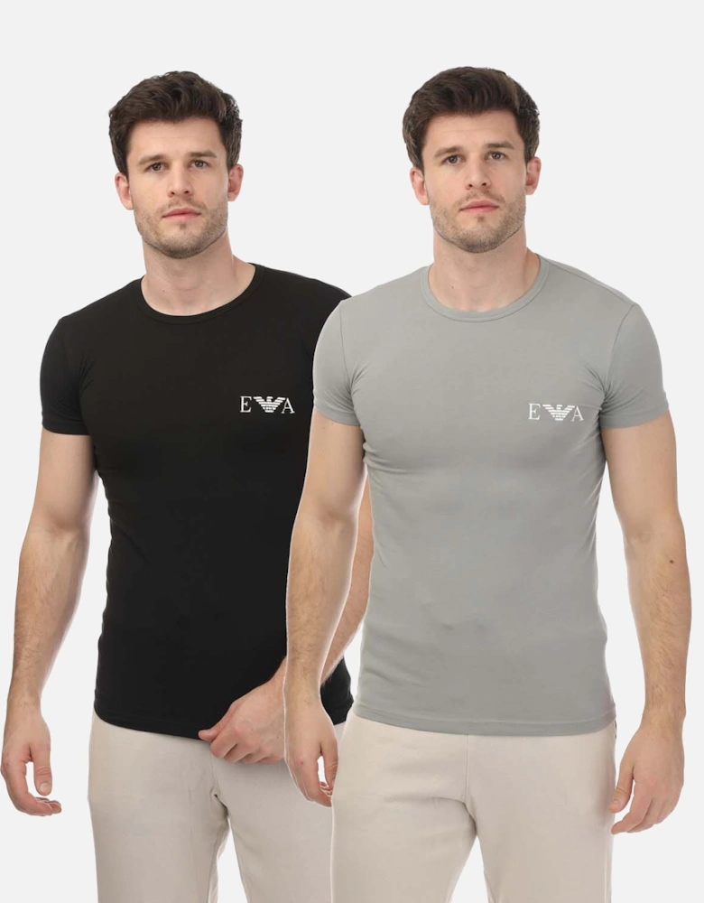 Mens 2 Pack Underwear Logo T-Shirt