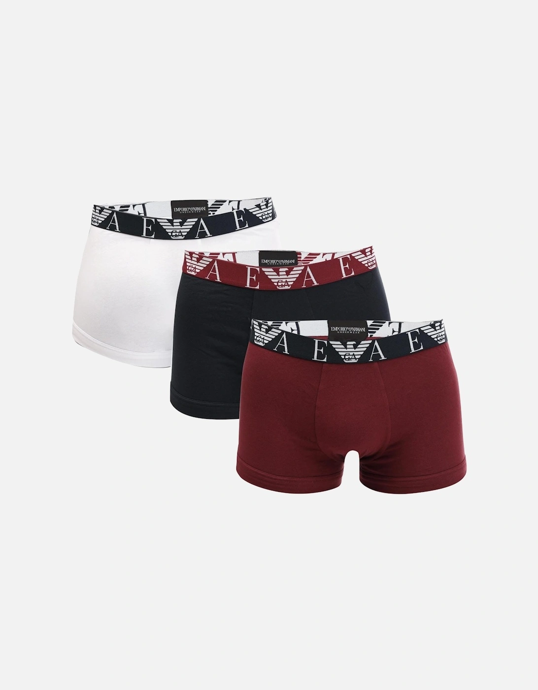 Mens 3 Pack Monogram Logo Boxer Trunks