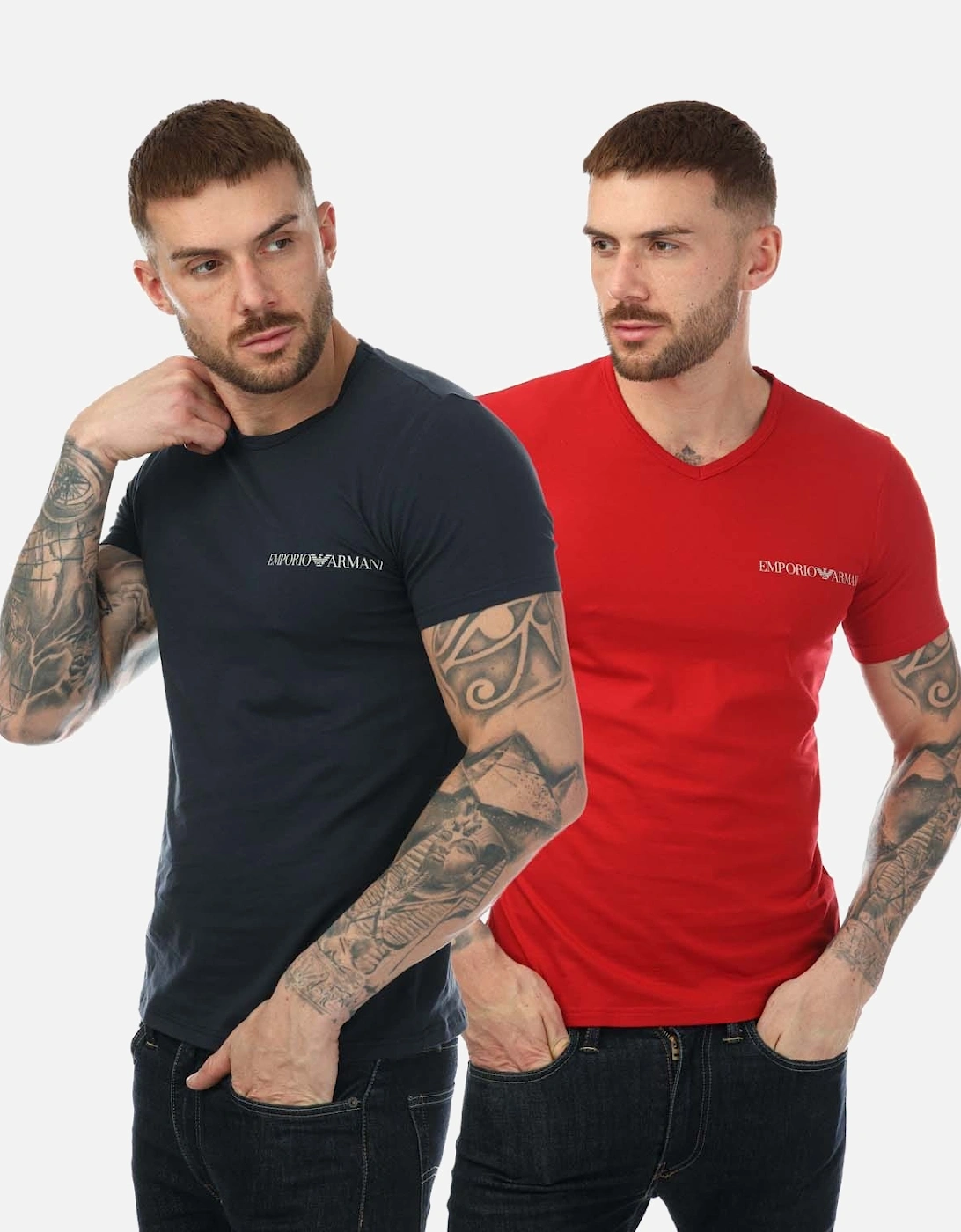 Mens 2 Pack Underwear Logo T-Shirt, 5 of 4