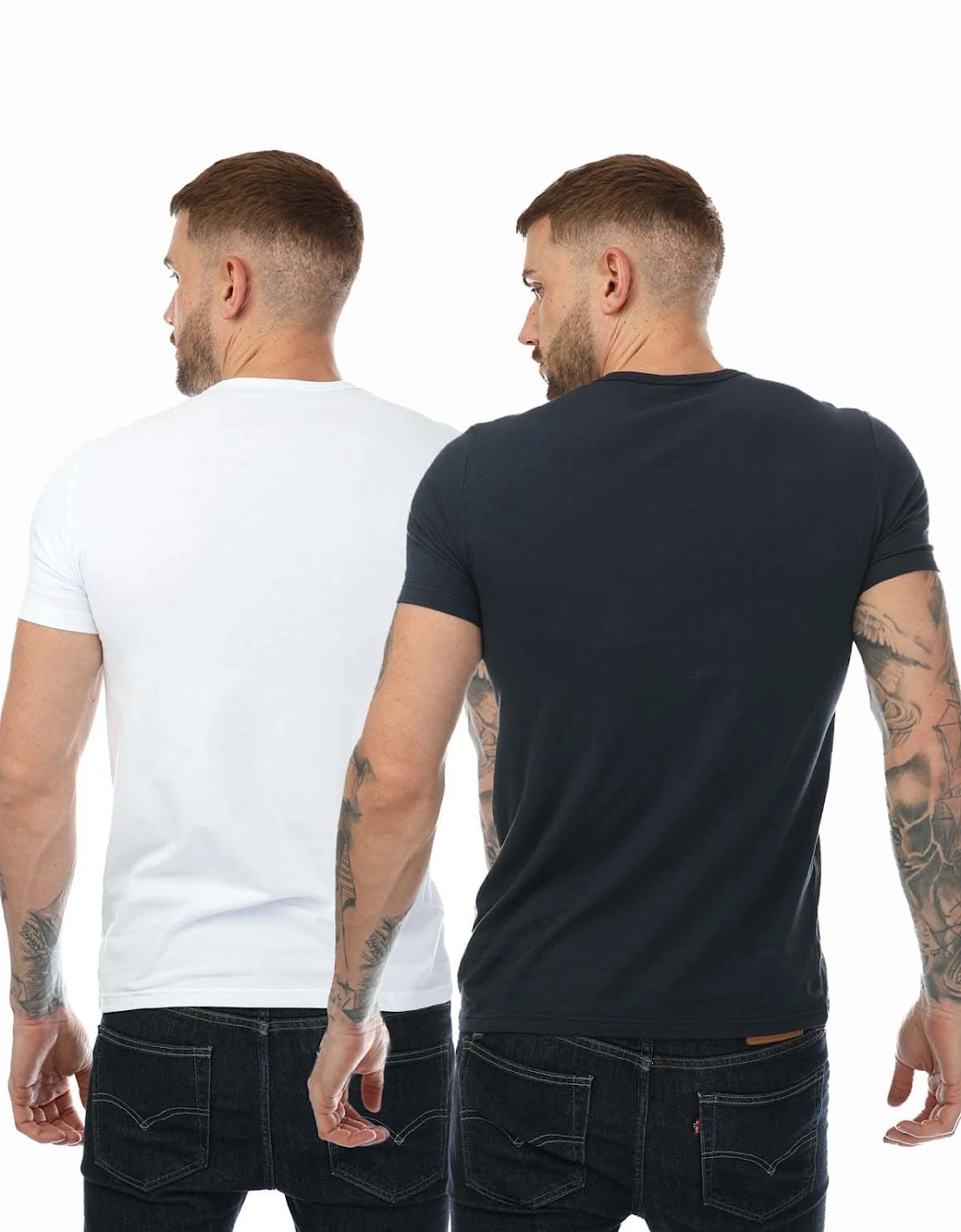 Mens 2 Pack Underwear Logo T-Shirt