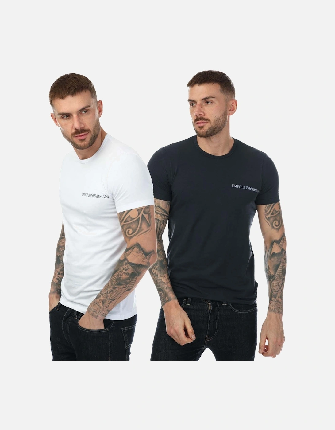 Mens 2 Pack Underwear Logo T-Shirt, 5 of 4