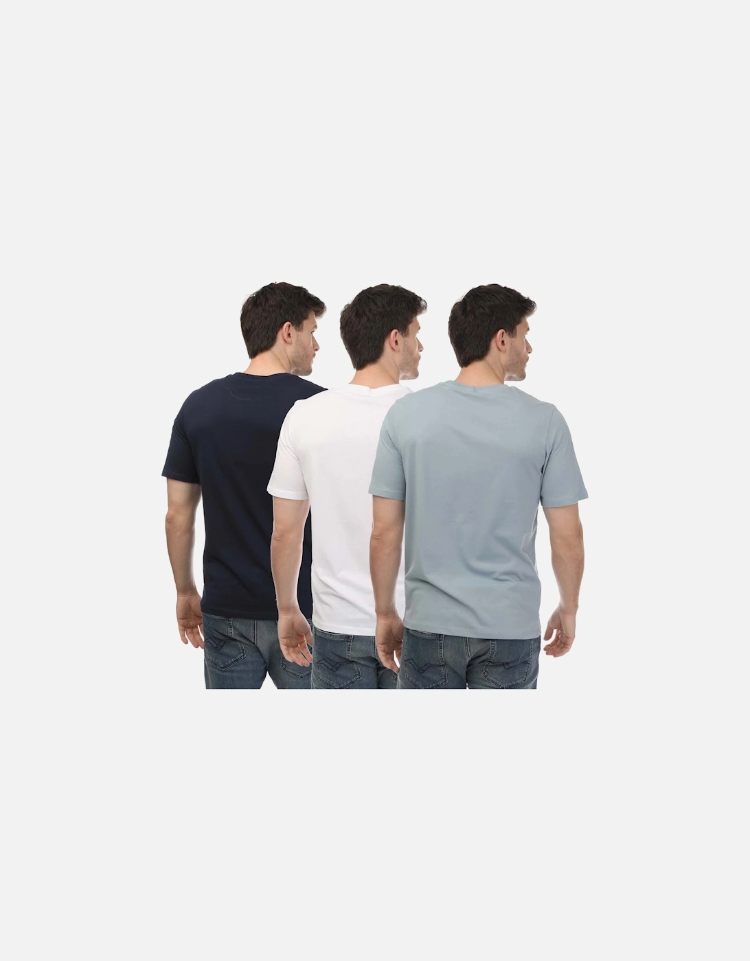 Mens Floral 3 Pack Crew T-Shirts