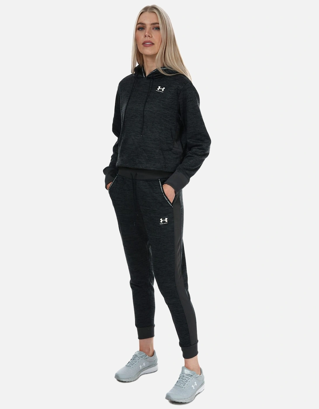 Womens Armour Fleece Twist Crop Hoody