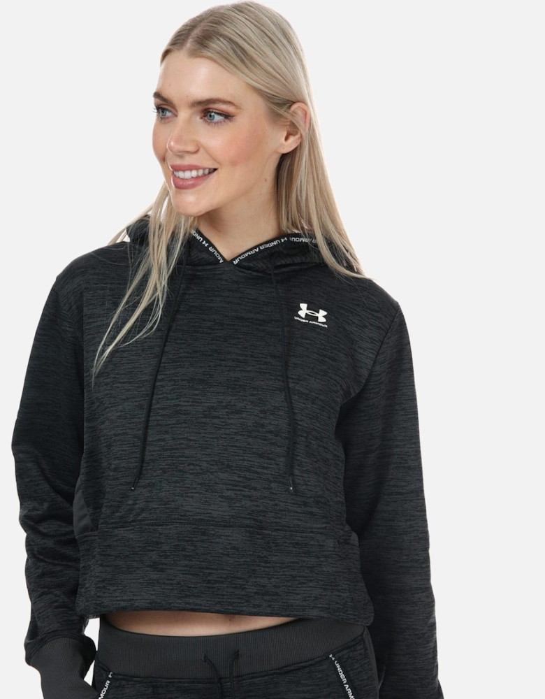 Womens Armour Fleece Twist Crop Hoody