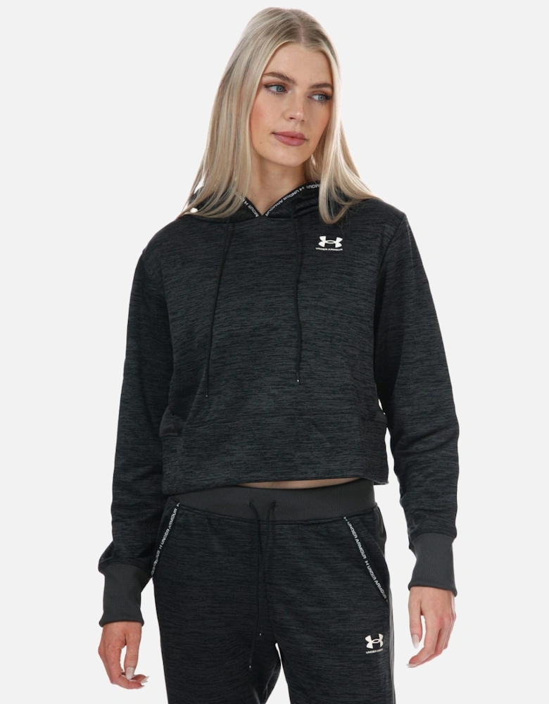 Womens Armour Fleece Twist Crop Hoody