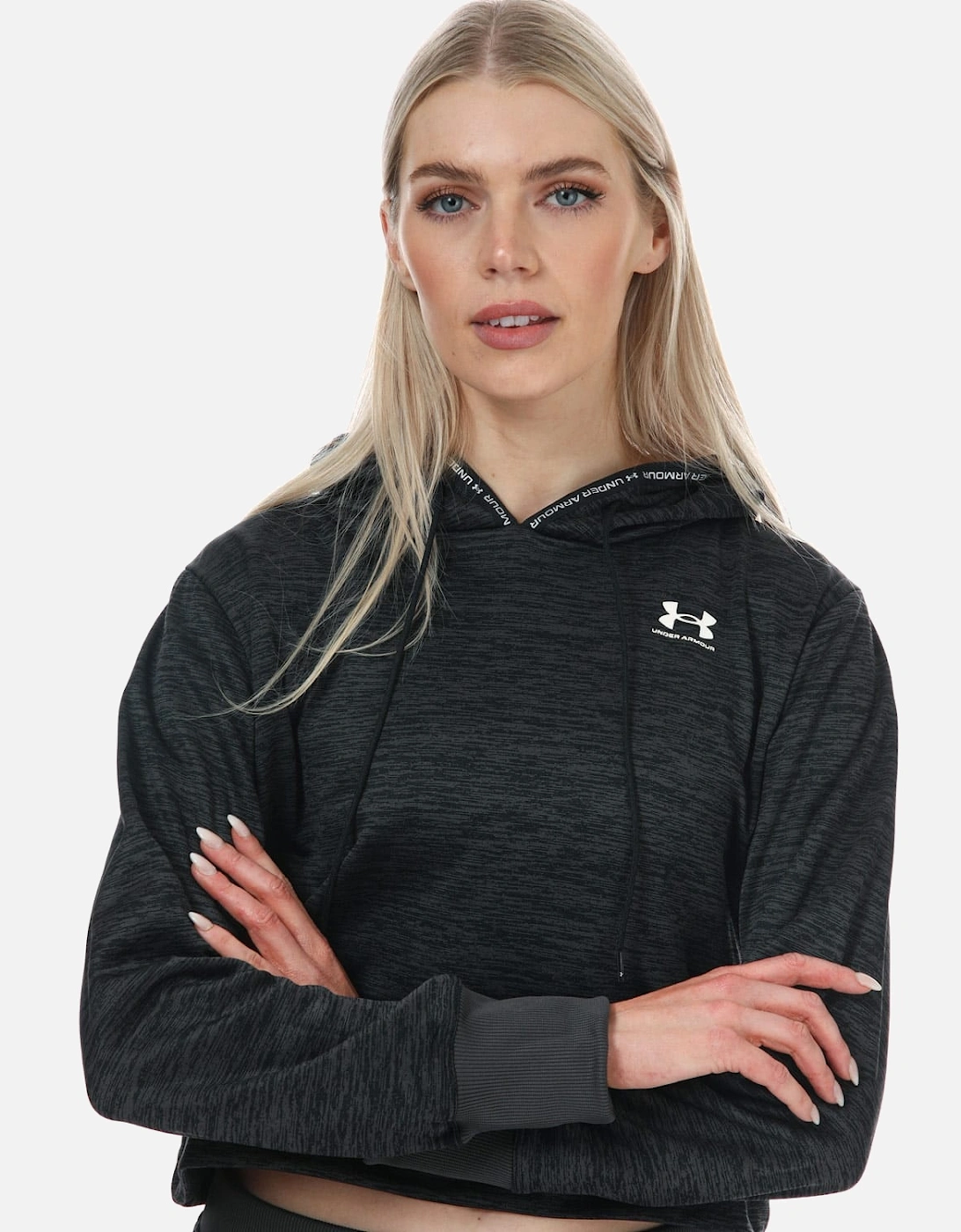 Womens Armour Fleece Twist Crop Hoody