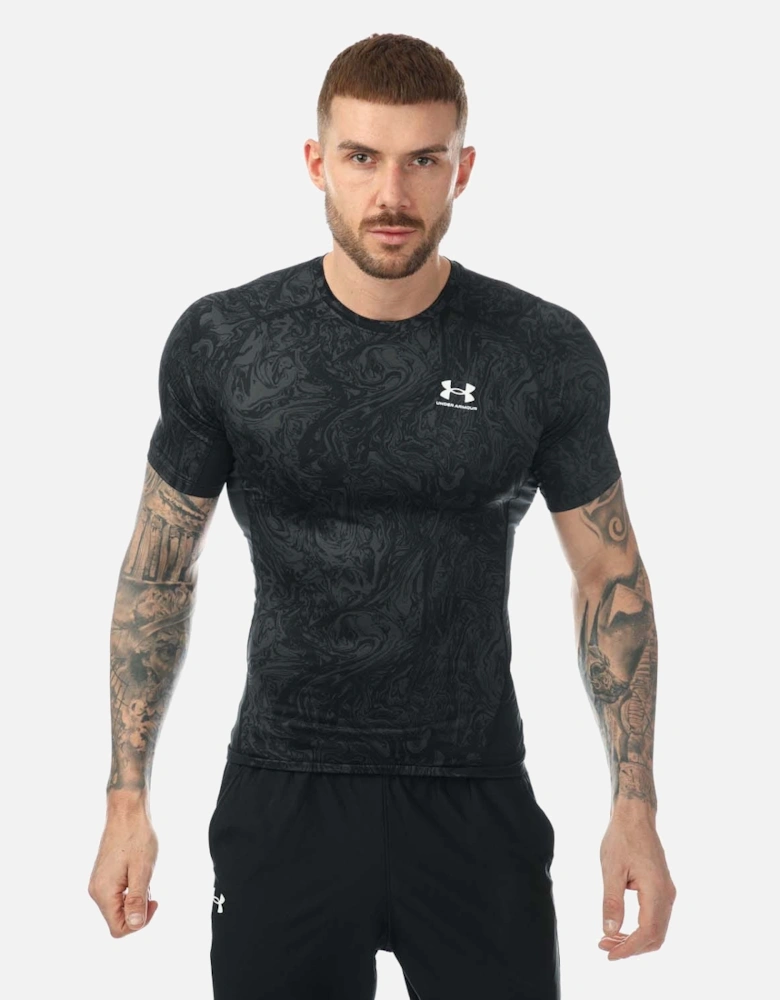 Mens HeatGear Compression Print T-Shirt