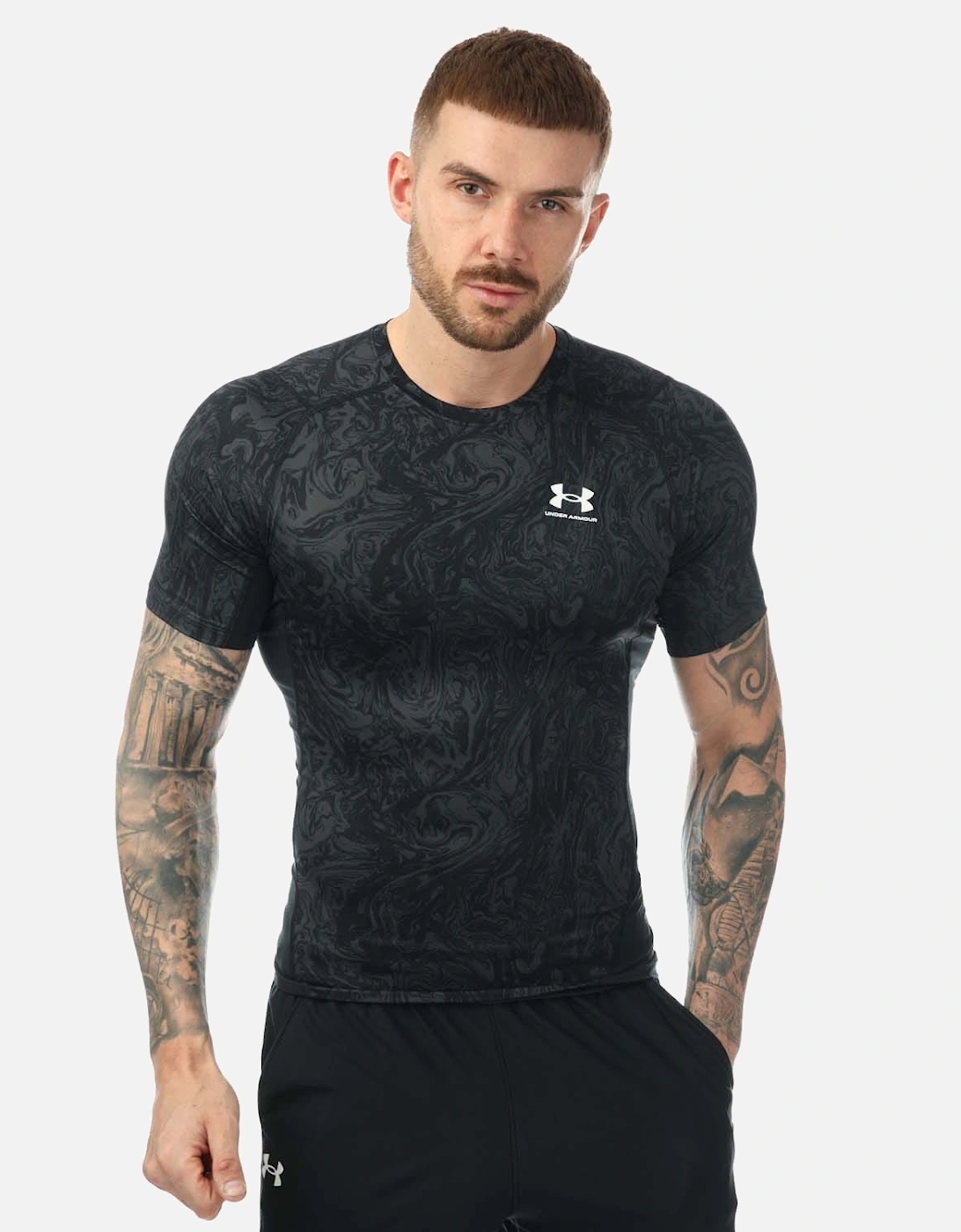 Mens HeatGear Compression Print T-Shirt