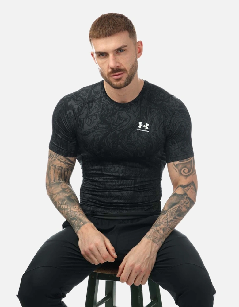 Mens HeatGear Compression Print T-Shirt