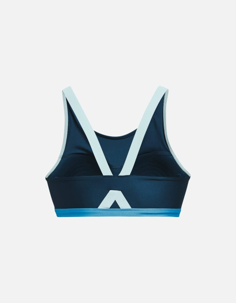 Womens UA Infinity Mid High Neck Shine Bra