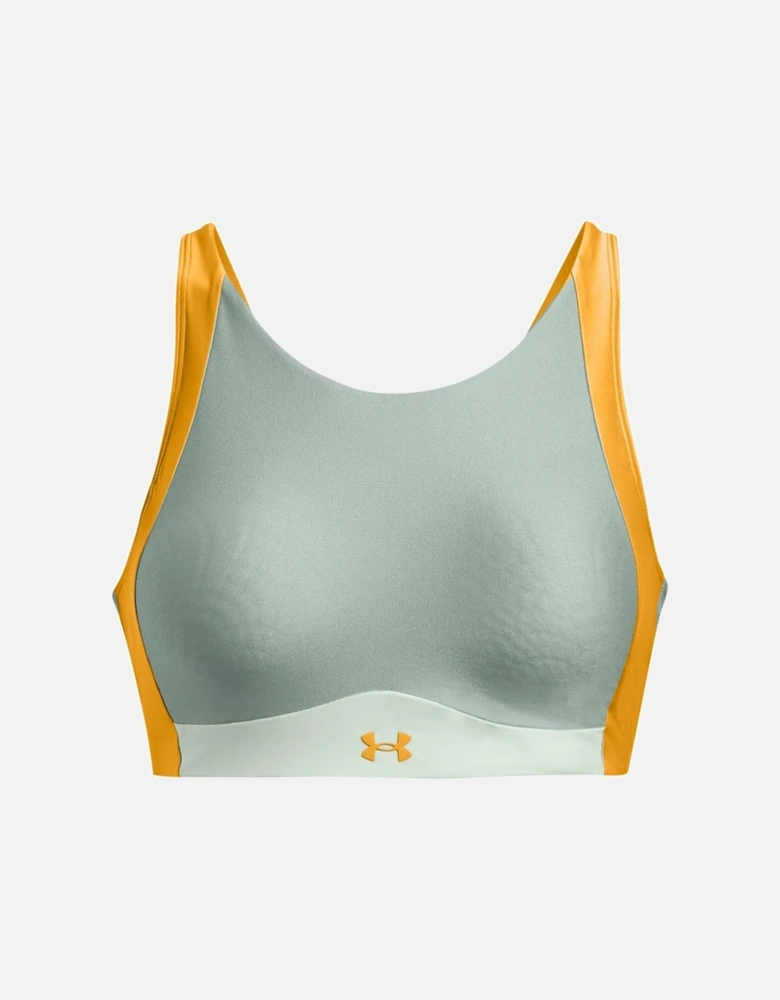 Womens UA Infinity Mid High Neck Shine Bra