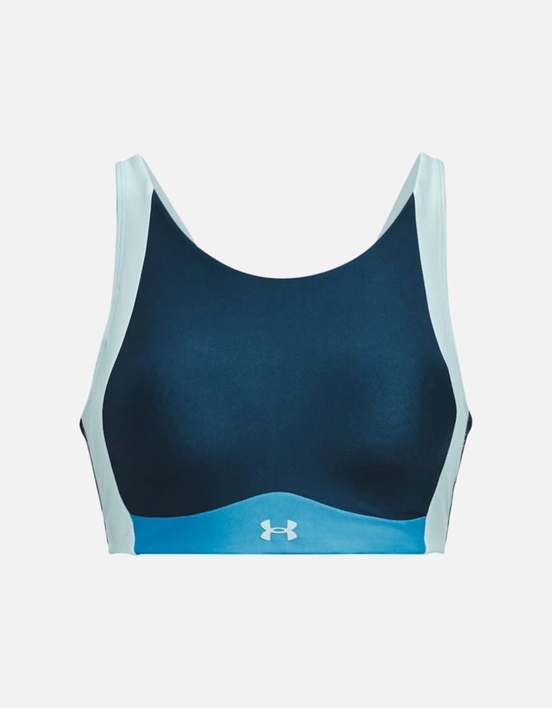 Womens UA Infinity Mid High Neck Shine Bra