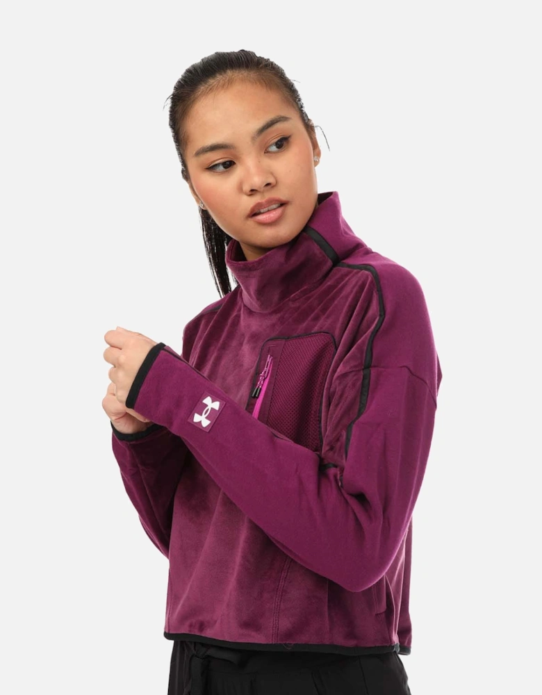 Womens UA Journey Fleece Mock Neck Top