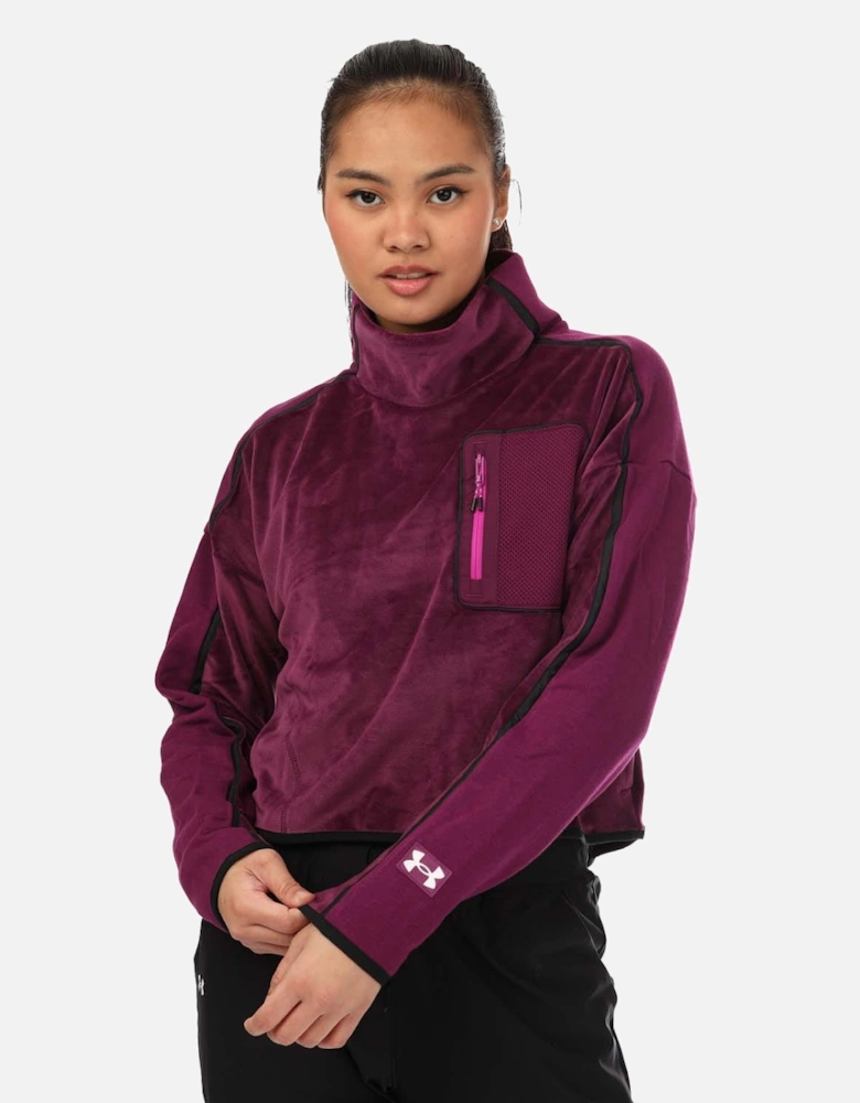 Womens UA Journey Fleece Mock Neck Top