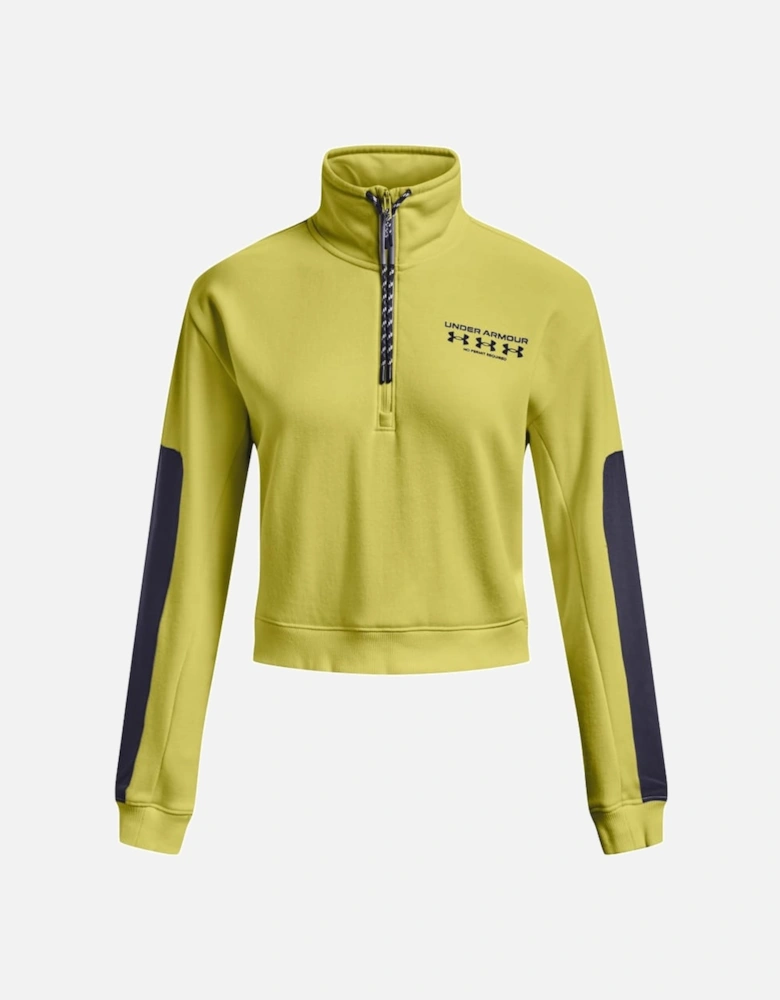 Womens UA Run Trail Crop Half Zip Top