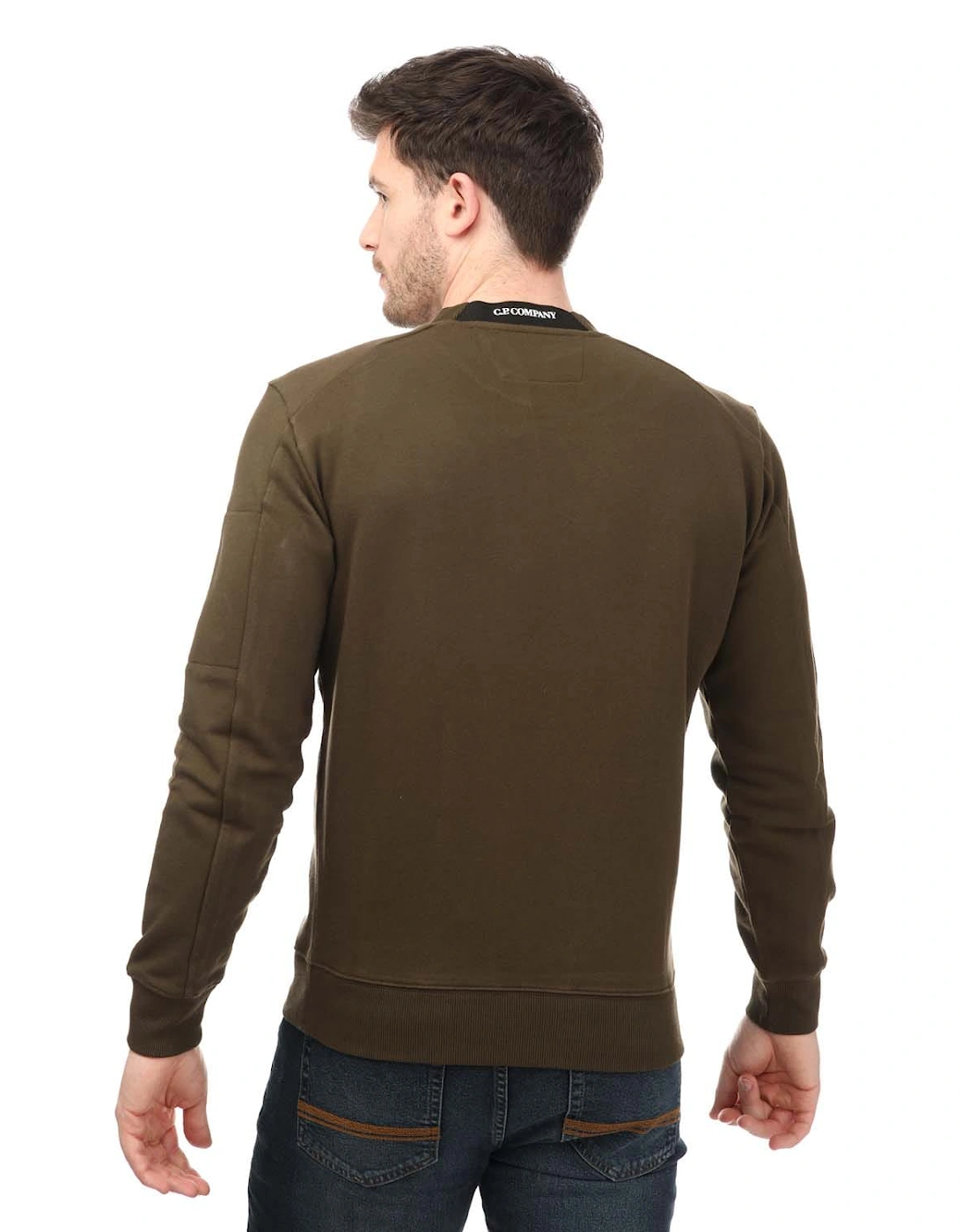 Mens Diagonal Raised Fleece Sweatshirt