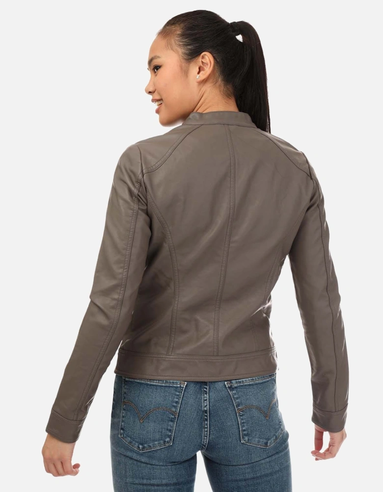 Bandit Faux Leather Biker Jacket - Womens Bandit Faux Leather Biker Jacket