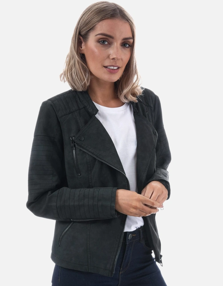 Ava Faux Leather Jacket - Womens Ava Faux Leather Jacket