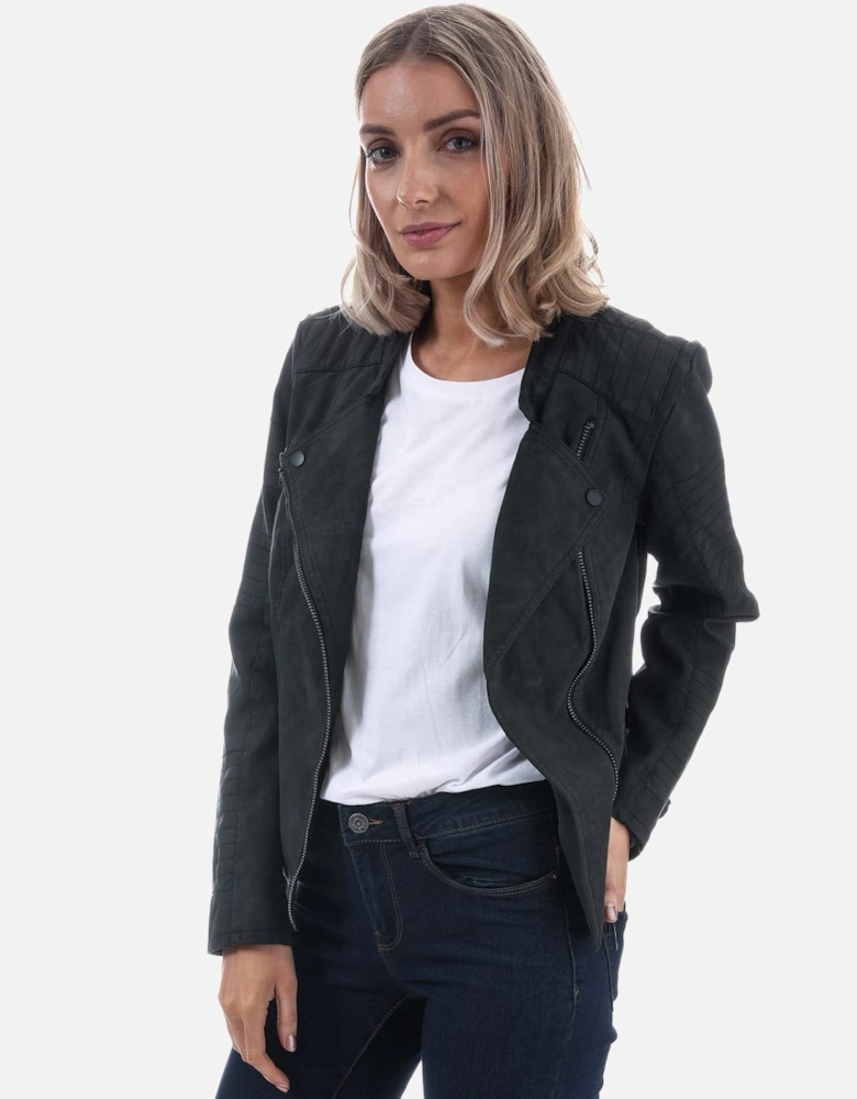 Ava Faux Leather Jacket - Womens Ava Faux Leather Jacket